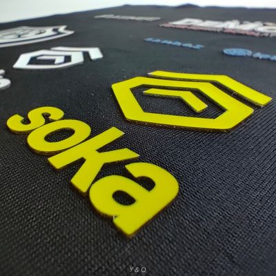 Embossed 3D Silicone Heat Transfer Emblems Transfers Customized