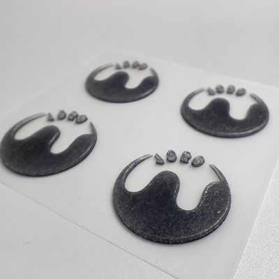 Embossed 3D Silicone Heat Transfer Emblems Transfers Customized