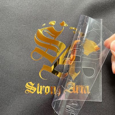Soft Feel Laser Cutting Metallic Heat Transfer Foil Like Finish Heat Transfer Logos For Sportswear