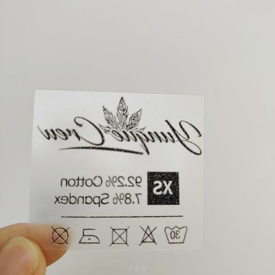 Custom Heat Transfer Tagless Neck Labels Heat Seal Clothing Size Labels