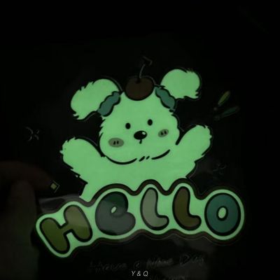 Colorful Luminous Flex Heat Transfer Logos For Clothing Customizable