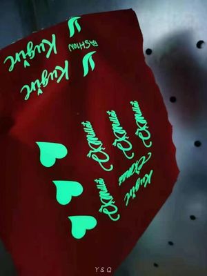 Colorful Luminous Flex Heat Transfer Logos For Clothing Customizable