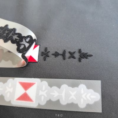 3D Raised Custom Flocking Logo Heat Transfer For Clothing