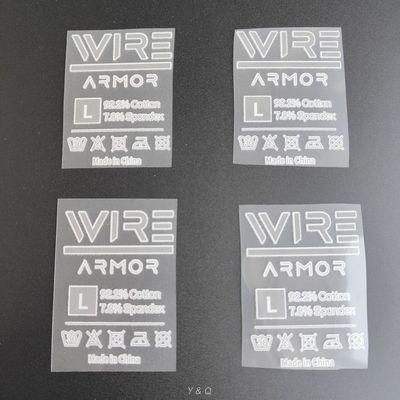 Custom Heat Transfer Tagless Neck Labels Heat Seal Clothing Size Labels
