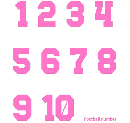 Screen Printed Numbers And Letters 25cm Heat Press Numbers For Jerseys Classic Style