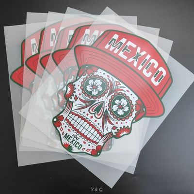 High Stretch Custom DTF Heat Transfer Sticker Label Designs T Shirt Heat Press Stickers