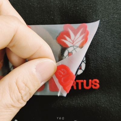 3D Printed Soft Custom Flocking Logo Flock Iron On Heat Transfer Stickers