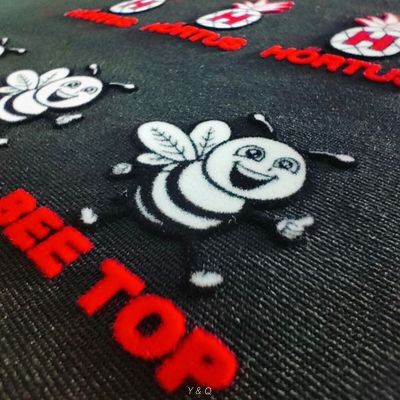 3D Printed Soft Custom Flocking Logo Flock Iron On Heat Transfer Stickers