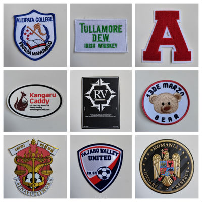 Bulk Clothes Iron On Badge Custom 3D Embroidered Patches For Clothing