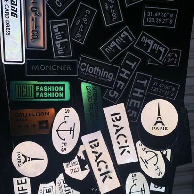 OEM ODM Reflective 3D Heat Transfer Patches Rubber Heat Transfer Labels For Garments
