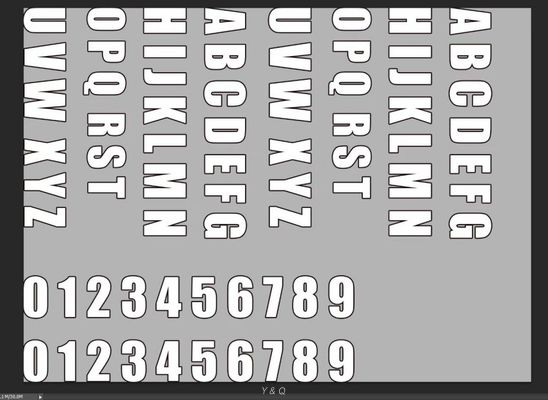 College Football Heat Press Numbers And Letters For Positions And Name