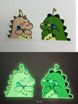 Customized Glow In The Dark Logo Waterproof Luminous Heat Transfer