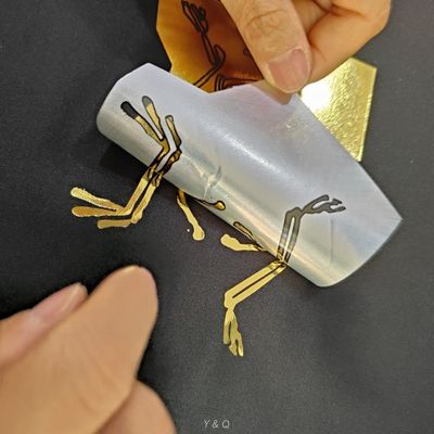 Cold Peel Metallic Heat Transfer Off Shine And Brilliance Gold Foil Logo For Clothing