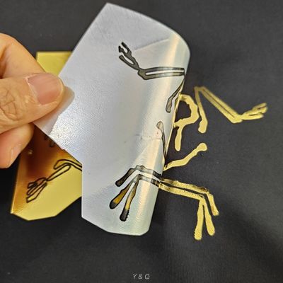 Personalized Metallic Heat Transfer Gold Foil Branding Logo Heat Transfer Label Sticker