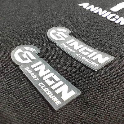 TPU Rubber Silicone Heat Transfer Logo Embossed Garment Label Iron On 3D Football Logo