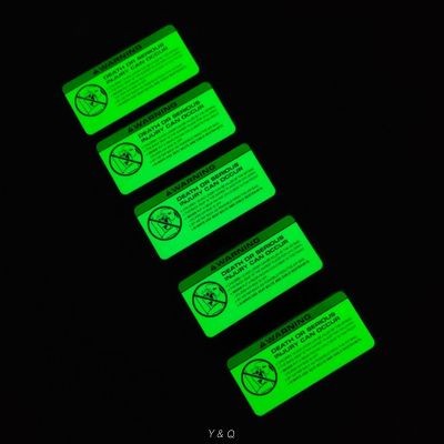 Printable Glowing Warning Signal Stickers Heat Transfer Clothing Glow In The Dark