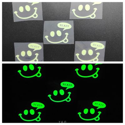 Printable Fluorescent Glow In The Dark Logo Sticker For Bag