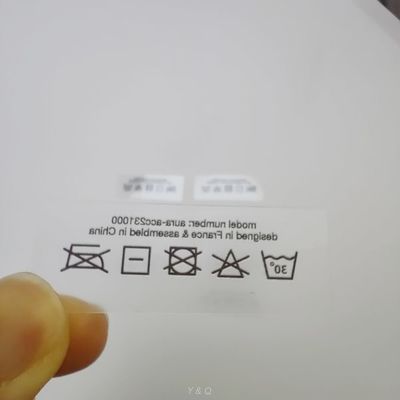 Op maat gemaakt Warmteoverdracht Tagless Neck Labels Warmtezegel Kleding Grootte Etiketten