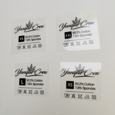 Hot Peel Kleding Neck Label Heat Press Custom Kleding Eigen logo Merk