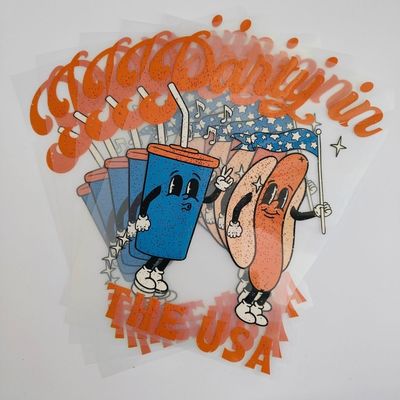 Op maat gemaakte schermprintersticker Plastisol warmteoverdracht Etiketten voor kleding