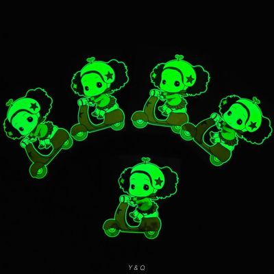 Kleding Hot Press Glow In The Dark Stickers Aanpasbaar